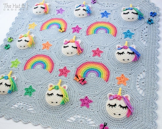 Crochet PATTERN Unicorn Utopia Crochet Blanket Pattern, Unicorn Afghan  Pattern, Rainbow Stars Baby Blanket Pattern PDF Download (Download Now) 