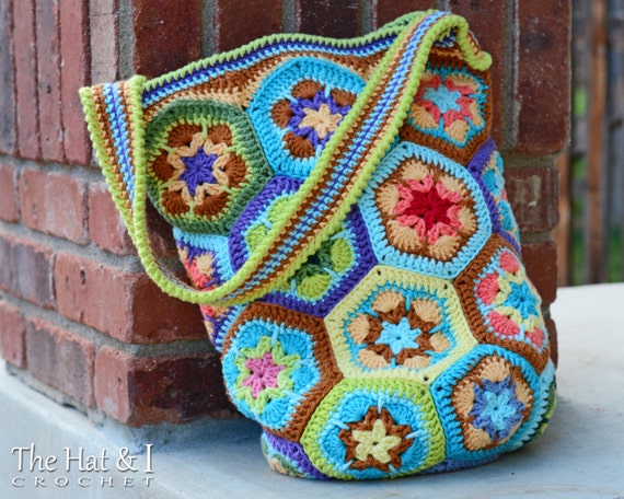 African Flower Bag Free Crochet Patterns & Paid - DIY Magazine