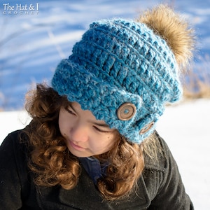 Crochet Hat PATTERN - Snowmageddon Slouchy - crochet pattern for slouch hat, slouchy beanie (3 sizes | Toddler Child Adult) - PDF Download