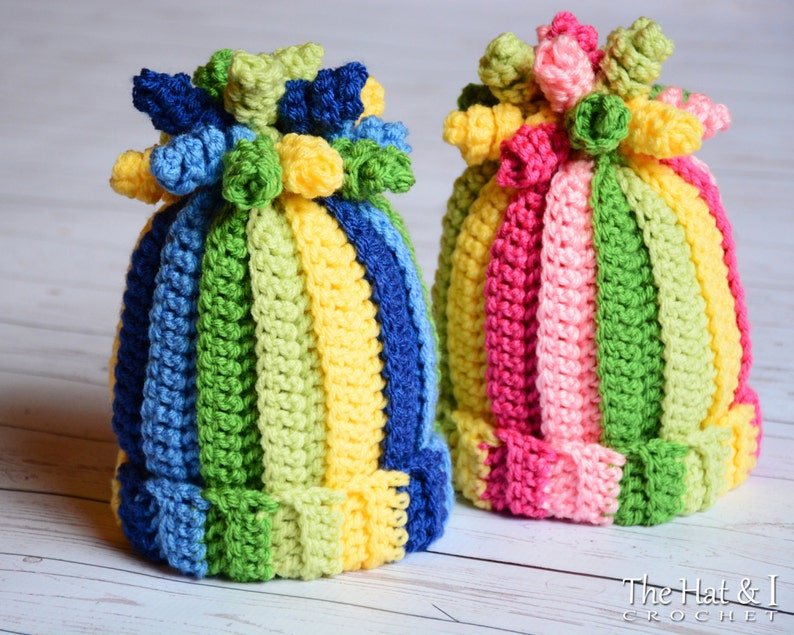 Crochet Hat PATTERN Tutti Frutti crochet pattern for beanie hat, boy girl colorful striped toque 5 sizes Baby Adult PDF Download image 2