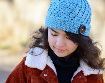 Crochet Hat PATTERN - Soft Serve Beanie - crochet pattern for beanie hat + slouchy hat pattern (5 sizes | Baby - Adult) - PDF Download