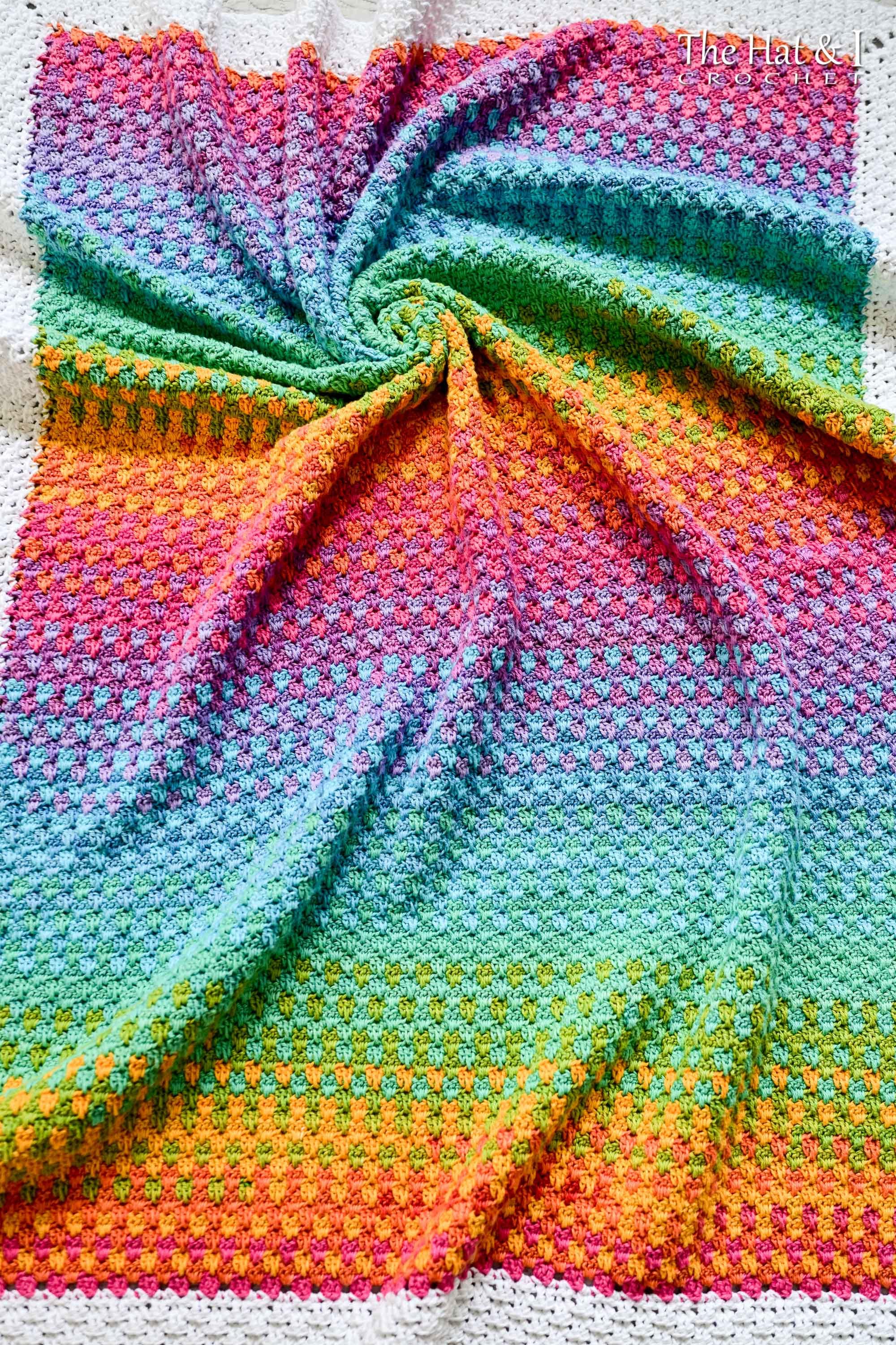 CROCHET PATTERN - Rainbow Rhapsody - Crochet Blanket Pattern, Afghan ...