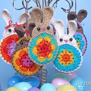 Crochet PATTERN Bunny in Bloom crochet bunny pattern, spring bunny ornament, Easter bunny pattern, bunny applique pattern PDF Download image 6