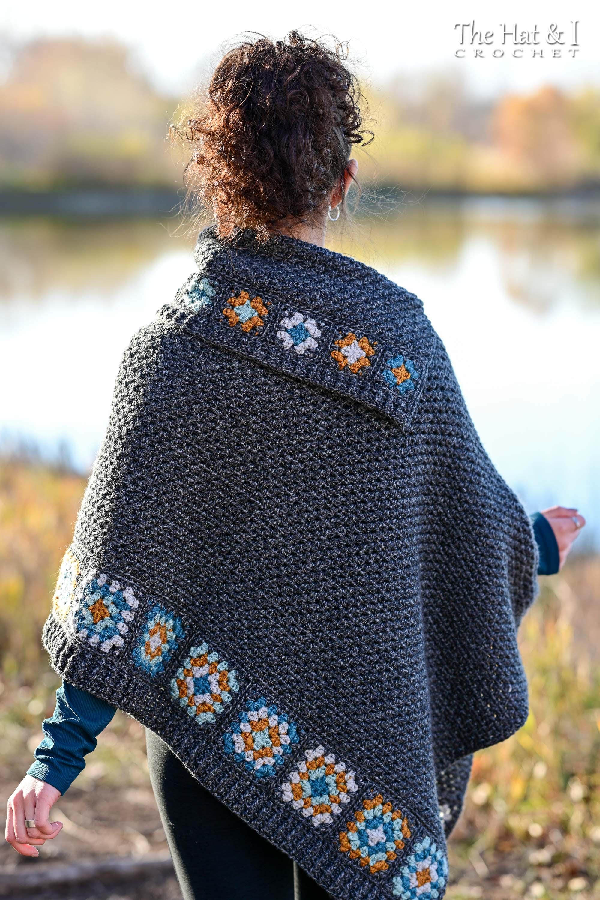 CROCHET PATTERN - Square Dance Poncho - Granny Square Crochet