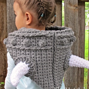 Crochet PATTERN Viking Style crochet hood pattern, hooded cowl, Viking hat pattern 3 sizes Toddler Child Adult PDF Download image 3