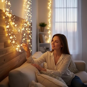 Crystal Crackle Ball String Lights, Waterproof LED Firecracker Fairy Lights