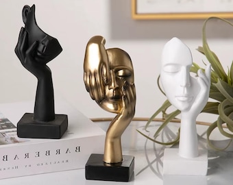 Estatua nórdica abstracta de rostro