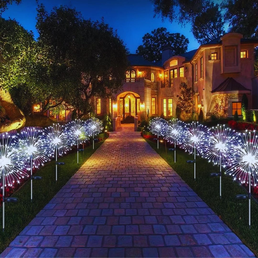 Solar Fireworks Garden Lights 60LED - Etsy