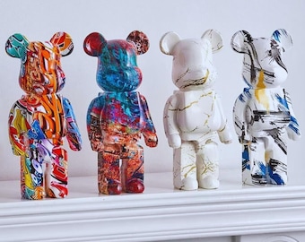 Estatua de oso de grafiti