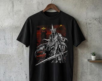 Sauron T-Shirt Lord of the Rings Inspired Tee, Dark Fantasy Shirt, LOTR Graphic Tee, Mordor Shirt, Gothic Fantasy Clothing, Gift for Fans