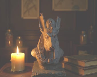 Egyptian God Seth Bust Sculpture, Ancient Mythology Chaos Figure, Gothic Dark Fantasy Ornament