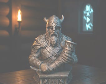 Heimdall Viking Bust, Norse Guardian, Nordic Mythology Collectible