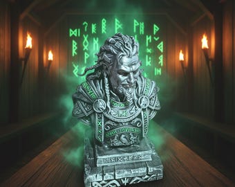 Loki Norse God Bust, Viking Trickster, Nordic Mythology, God of Mischief