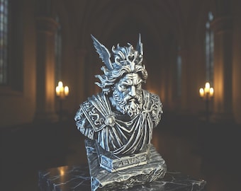 Hades Bust Statue, Greek God of the Underworld Sculpture, Greek Mythology Figurine