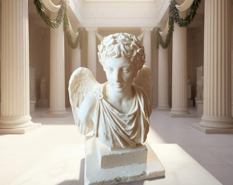 Cupid Bust Statue, Roman Deity Collection, Cherub Sculpture, Eros Roman Mythology