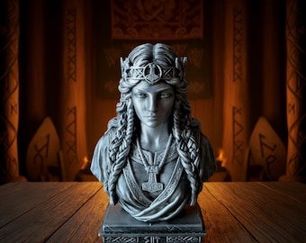 Sif Bust Statue, Norse Mythology, Goddess of Fertility & Harvest, Vikings