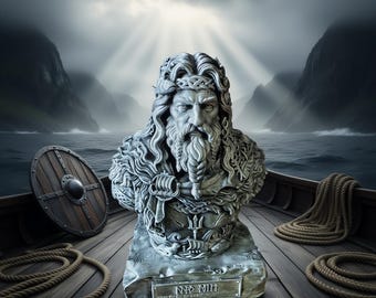 Njord God Statue, Viking Sea God Figurine, Norse Mythology