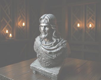 Balder Bust, Norse God Statue, Norse Mythology 3D Printed Figure