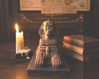 Sphinx Egyptian Statue, Egyptian Mythology Sculpture, Miniature Desk Ornament