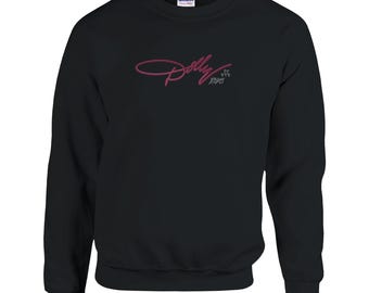 Dolly Parton – Sweatshirt mit gestickter Signatur