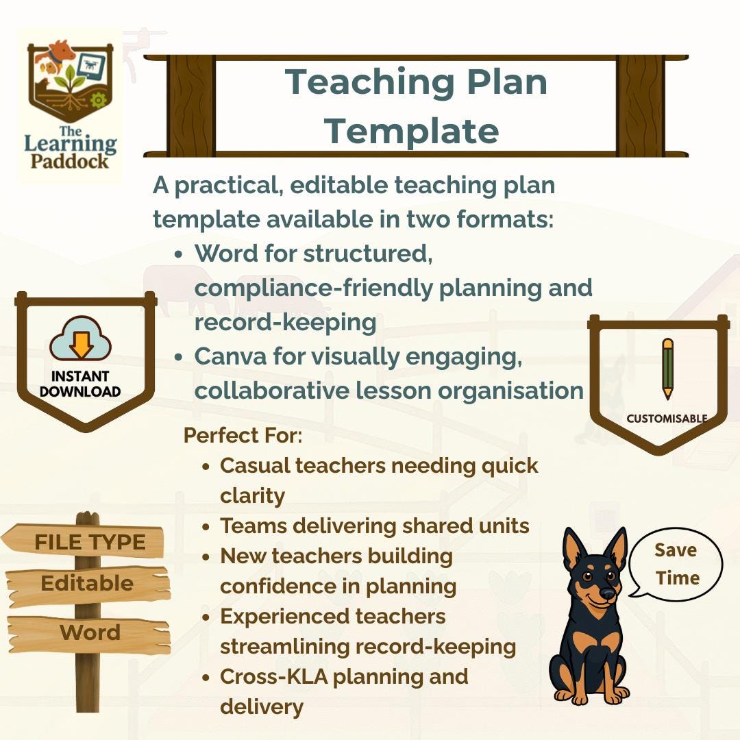 Teaching Plan Template – Organised Lesson & Unit Guide - Etsy
