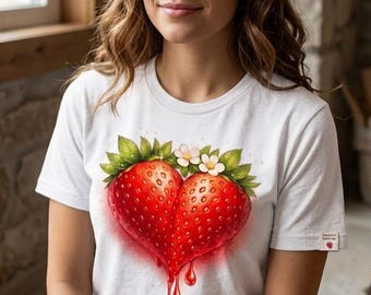 Strawberry love, girl T shirt, trending now, popular now, student shirt, decent and elegant, man woman,unisex, couple gift
