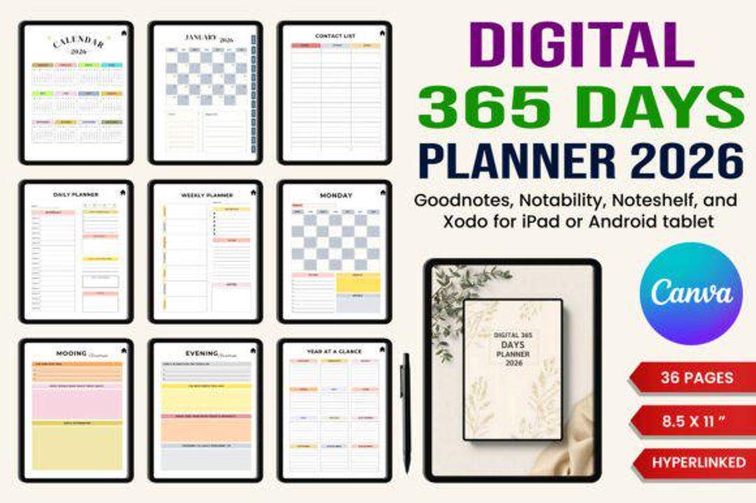 2026 Daily Planner PDF | Printable KDP Interior (digital Download) - Etsy