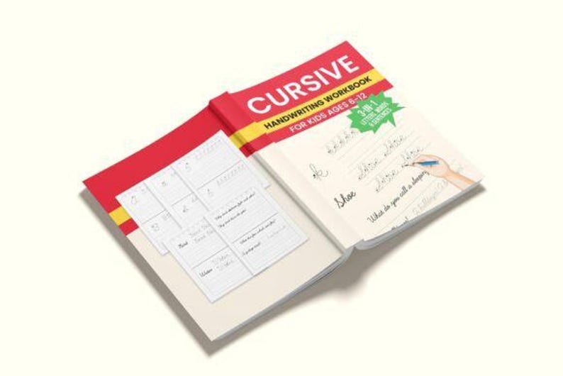 Inside Cursive Printable Cursive Handwriting Workbook for Kids – Practice Sheets - Etsy
