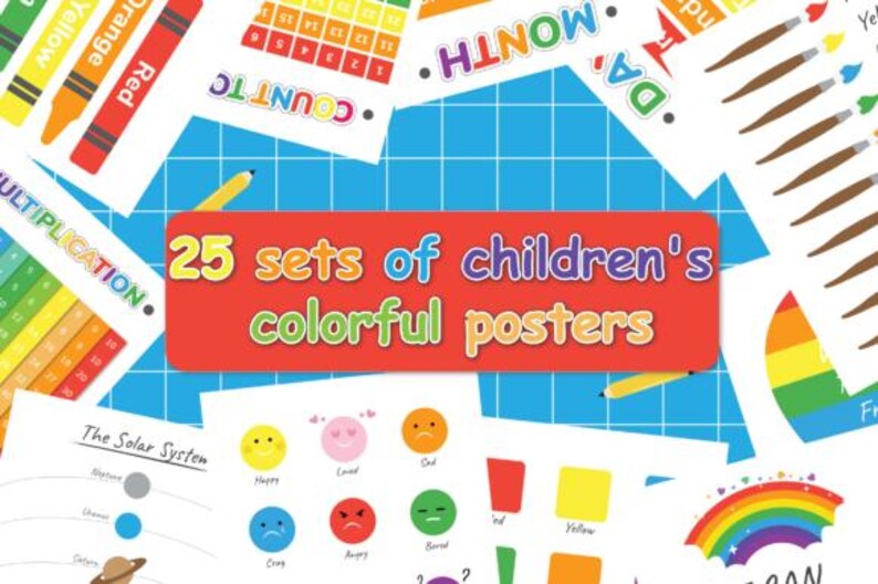 25 Educational Kids Posters – Printable Learning Wall Art for Children ...
