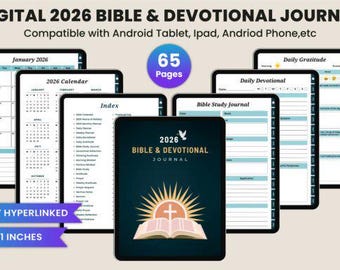 Digital Bible Devotional Journal | Christian Prayer Planner, Faith & Scripture Journal