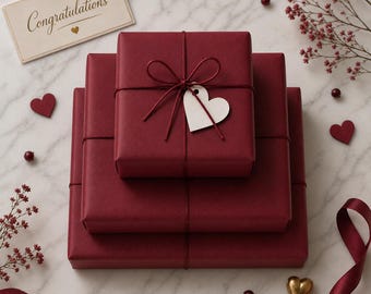 Massief bordeauxrood inpakpapier, rol cadeaupapier, kerstmis diep wijnrood