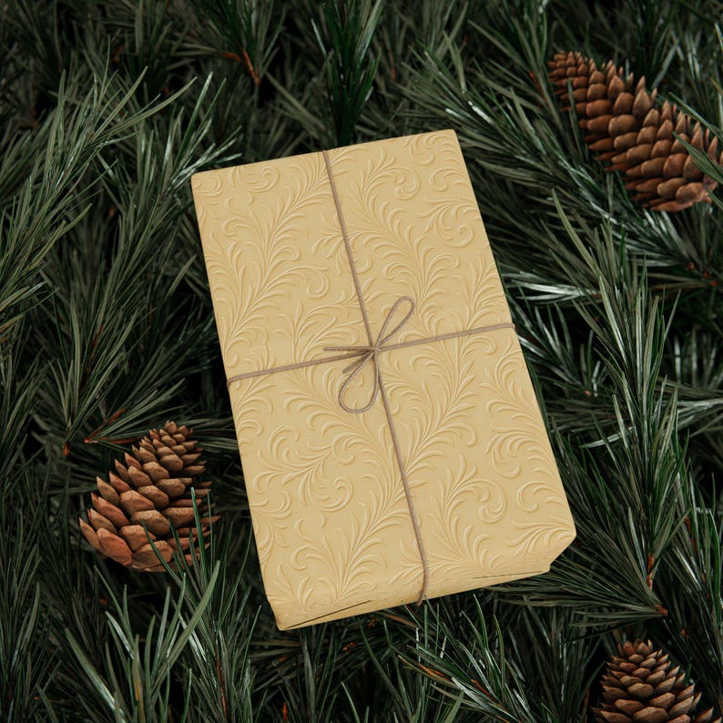 Elegant Gold Leaf Wrapping Paper, Gift Wrap, 90gsm image 6