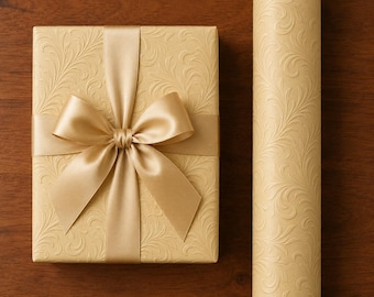 Elegantes Geschenkpapier mit Blattgoldauflage, 90 g/m²