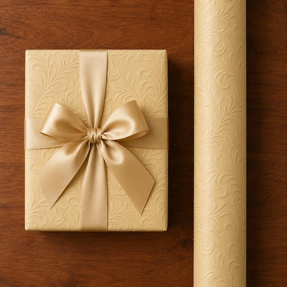 Elegant Gold Leaf Wrapping Paper, Gift Wrap, 90gsm