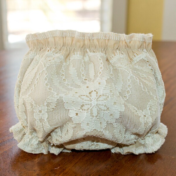 Vintage Tee gefärbt Lace Creme & Elfenbein-Windel