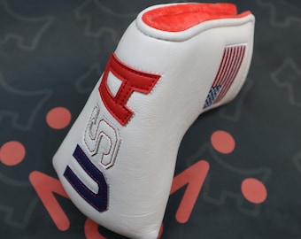 SCGOLF Custom Golf Putter Head Cover Mid Mallet USA Edition
