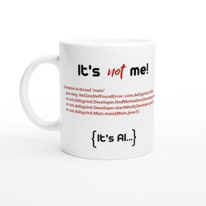 おもしろいJava開発者マグカップ - AIの言い訳 | テクノロジーギフト