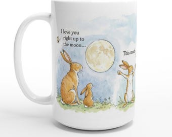 Combien je t'aime - Mug lapin rigolo - Cadeau romantique pour la Saint-Valentin