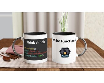 Mug pour développeurs JAVA - Design fonctionnel pour les amateurs de café et de thé
