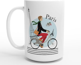Mug en céramique Paris pour la Saint-Valentin - Cadeau pour lui ou pour elle