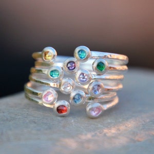 DOUBLE BIRTHSTONE RING - dual birthstone ring - birthstone ring - mother&#39;s ring - adjustable birthstone ring - adjustable ring - rings