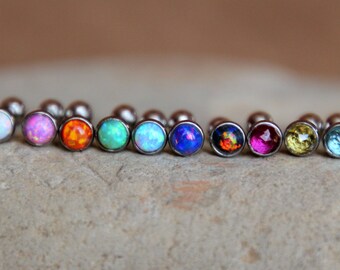TRAGUS PIERCING - Helix Piercing - Earrings - 16g stainless steel barbell - internally threaded - body jewelry - screw back
