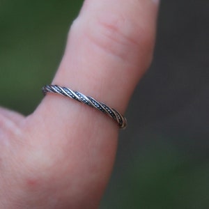 STACKING RINGS Sterling Silver Sparkly Twist Stacking Rings stacking rings stackable ring image 5