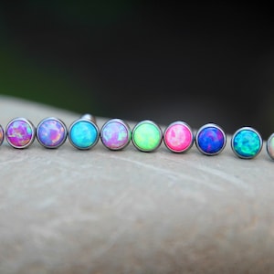 TRAGUS PIERCING - 4mm Helix Piercing - Ear Piercing - 16g stainless steel barbell - Earrings internally threaded - body jewelry - screw back