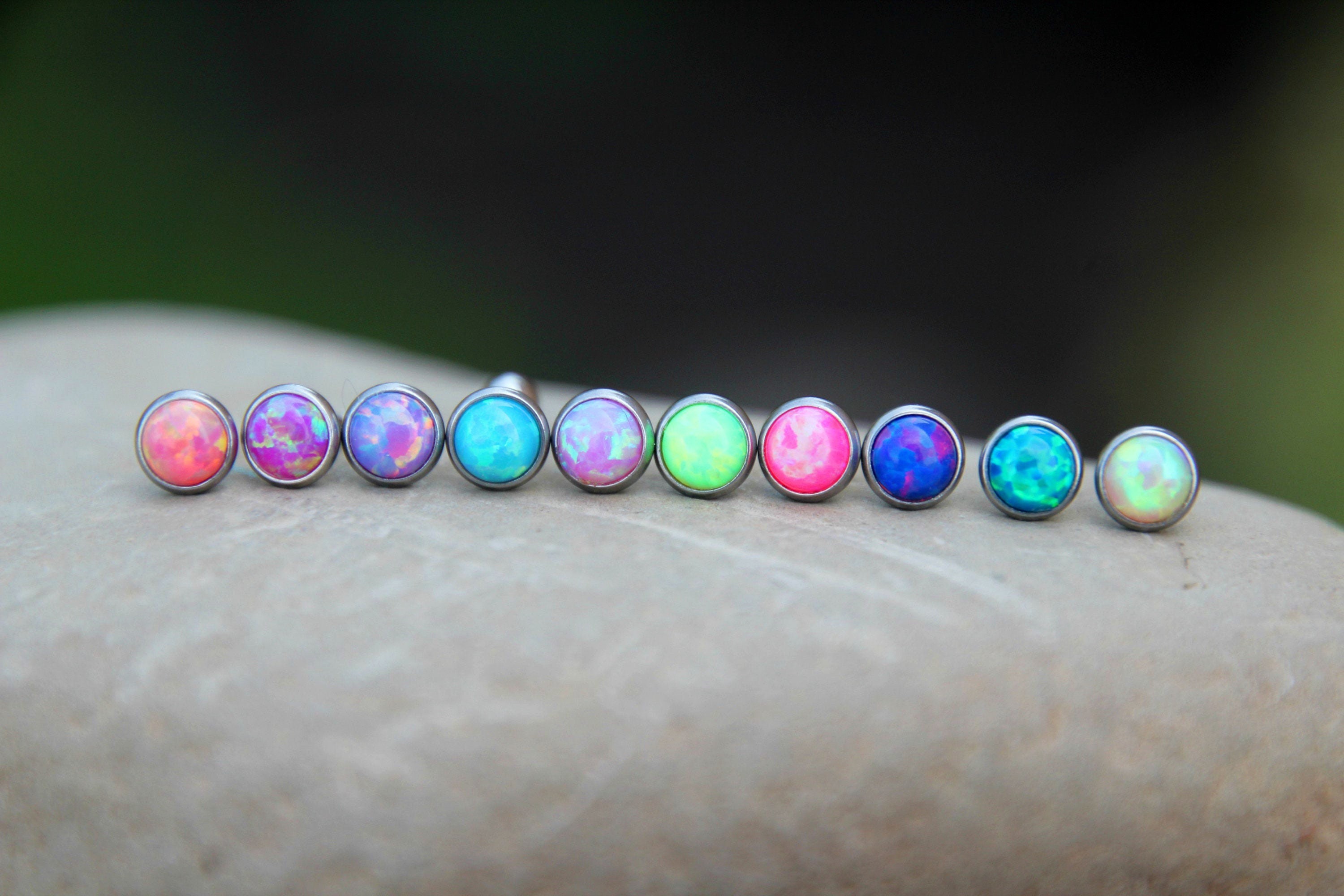 TRAGUS PIERCING - 4mm Helix Piercing - 16g stainless steel barbell - internally threaded - body jewelry - screw back