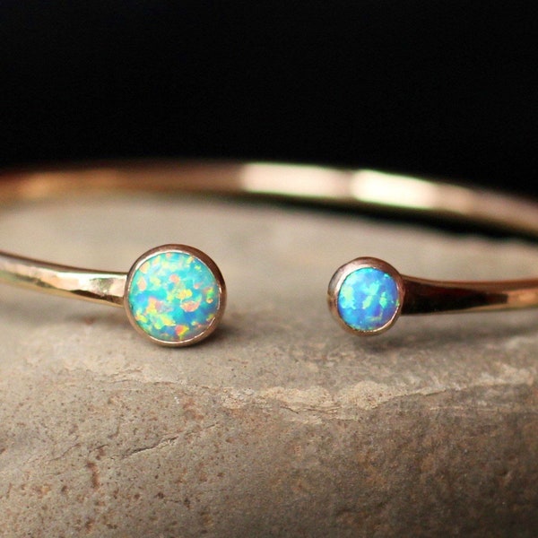 GOLD OPAL Bracelet - Cuff Bracelet - Adjustable Bracelet - Opal Bangle Bracelet - Bangle Bracelet