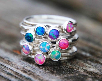 OPAL RING - stacking ring - opal stacking ring - ring - affordable stacking rings