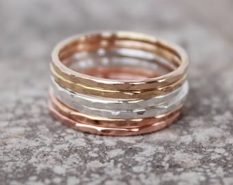 THIN STACKING RINGS - rings - spacer rings - stacking rings - modern minimalist jewelry