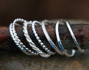 STACKING RINGS - Pick your own stacking ring - silver stacking rings - stackable ring