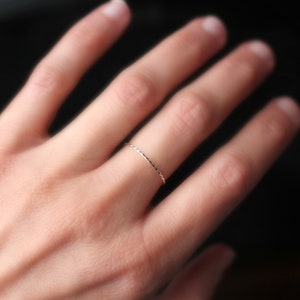 ULTRA THIN STACKING Rings - thin sterling silver square twist stacking rings - spacer rings - stacking rings - modern minimalist jewelry